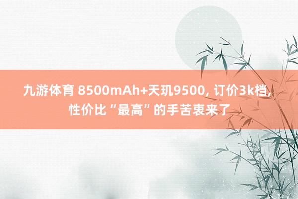 九游体育 8500mAh+天玑9500， 订价3k档， 性价比“最高”的手苦衷来了