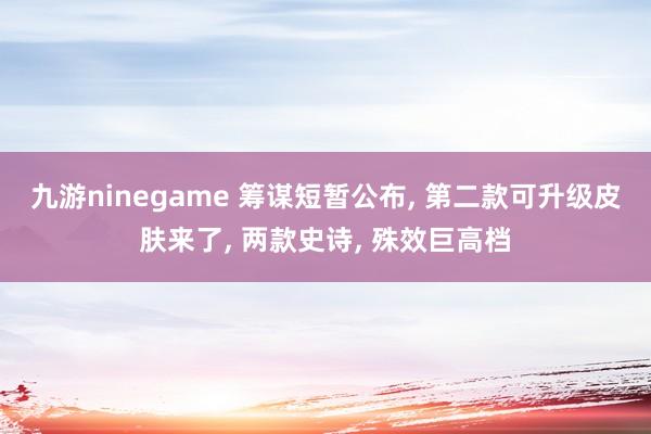 九游ninegame 筹谋短暂公布， 第二款可升级皮肤来了， 两款史诗， 殊效巨高档