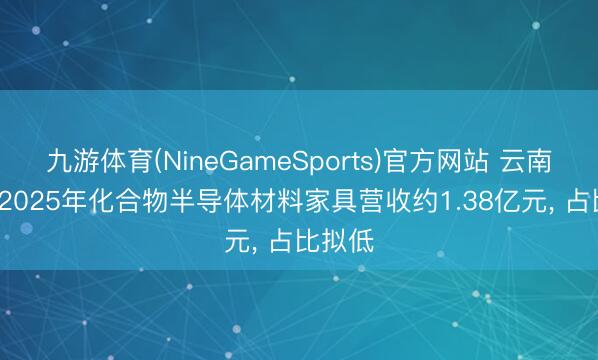 九游体育(NineGameSports)官方网站 云南锗业: 2025年化合物半导体材料家具营收约1.38亿元， 占比拟低
