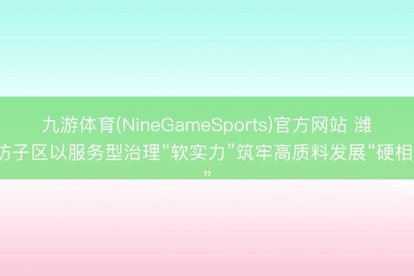 九游体育(NineGameSports)官方网站 潍坊坊子区以服务型治理“软实力”筑牢高质料发展“硬相沿”