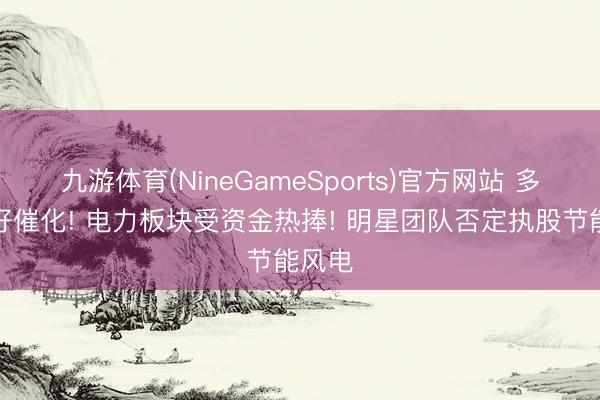 九游体育(NineGameSports)官方网站 多厚利好催化! 电力板块受资金热捧! 明星团队否定执股节能风电