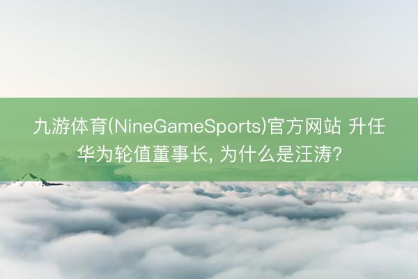 九游体育(NineGameSports)官方网站 升任华为轮值董事长, 为什么是汪涛?